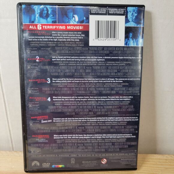 DVD The Ultimate Paranormal Activity Collection: Includes All 6 Movies - Picture 4 of 4